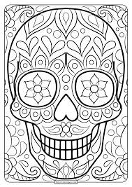 Printable sugar skull coloring pages for kids free day of the clip art. Free Printable Sugar Skull Coloring Page In 2020 Skull Coloring Pages Halloween Coloring Sheets Detailed Coloring Pages