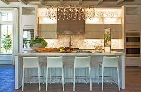 Linear Crystal Chandelier Contemporary Kitchen Pizitz Home And Cottage Kitchen Island Chandelier Contemporary Kitchen Lighting Fixtures Kitchen Island