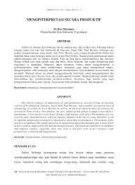 Interpretasi, menafsirkan, dan memaknai sebuah lirik lagu secara mendalam beserta terjemahanya Pdf Menginterpretasi Secara Produktif