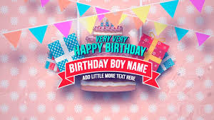 Stylish 3d texts and logos. 1080p After Effects Template Happy Birthday Slideshow Youtube