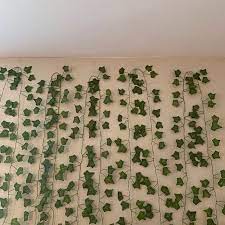 Fake Ivy Leaves Set Of 12 Artificial Greenery Vines For Room Etsy Leaves Room Decor Vines Decor Fake Leaves Wall Decor