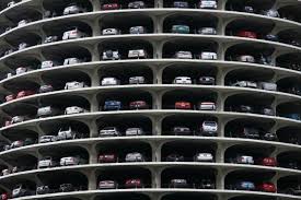 Detail view of a new modern parking garage. 11 Stunning Parking Garage Designs With A Contemporary Flair Garage Design Marina City Parking Garage