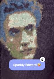 Transforming Edward Cullen with Sequin Knitting