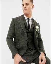 From mini and midi to maxi, there's an option for all year round. Asos Design Slim Suit Jacket In 100 Wool Harris Tweed Khaki Micro Check 31 Asos Lookastic
