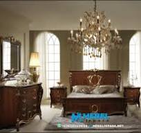 Jual Set Kamar Tidur Mewah Ukiran Klasik Kayu Jati - KTM 03