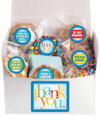 A cookie basket delivery is the perfect gift for birthdays, anniversaries, valentine's day, mother's day, father's day, christmas and the holidays, or any of life's sweet occasions. Thank You Box Of Gourmet Treats