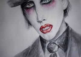 Marilyn Manson Painting by Olga Gorbachenko