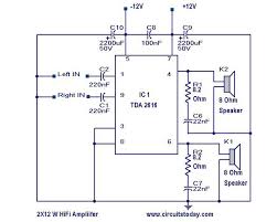 The power supply module already included ini the pcb design. Hi Fi Amplifier Circuit With Diagram And Schematic Using Tda 2616 Ic