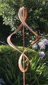 Pure Copper Brass Sculpture Dual Art Windmill Kinetic Helix Wind Spinner Garden Kandn Metal Tree Wall Art Wind Sculptures Garden Wind Spinners