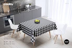 Kitchen Scene Pvc Tablecloth Mockup Mockup Free Psd Mockup Mockup Psd