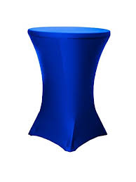 Medium weight fitted elastic table covers/cloths with elastic edging which holds the table cover in place. Urby Highboy Cocktail Round Table 36 By 42 Inch Spandex Fitted Stretchable Elastic Tablecloth Table Cover 36 Diameter X 42 Height Royal Blue Buy Online In Bahamas At Bahamas Desertcart Com Productid 40504122