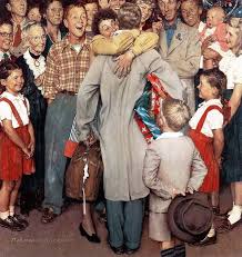 Pairs excellently with our line of norman rockwell coloring books and counted cross stitch kits! Christmas Homecoming Art Print By Norman Rockwell