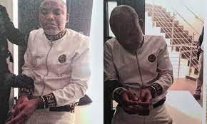 Officials did not disclose where he was kanu was initially arrested on 14th october, 2015 on an 11 count charge bordering on terrorism, treasonable felony, managing an unlawful society. Ujfu52rqnj2vhm