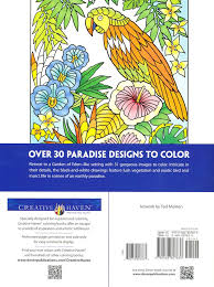 Strelitzia is a genus of five species of perennial plants, native to south africa. Paradise Designs Adult Coloring Book Ted Menten 9780486807836 Christianbook Com
