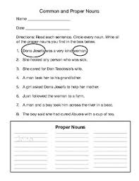 A noun is a word that is used to denote a particular person, place or thing. Proper Nouns And Nouns Worksheet Teachers Pay Teachers