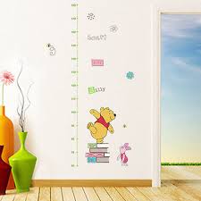 Winnie The Pooh Height Chart Wall Sticker Decal Kids Room