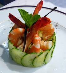 Garnish with green onions for added color. Vanilla Mint Citrus Infused Couscous Shrimp Appetizers Food Presentation Starters Recipes Food