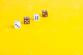 3 2's, 2 6's etc. Simple Game Cubes Dice On Bright Yellow Background Casino Gambling Stock Photo Picture And Royalty Free Image Image 126392121