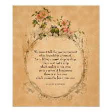 Vintage Friendship Poem Print Poster Zazzle Com In 2020 Friendship Poems Friendship