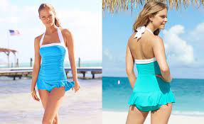 Lauren Ralph Lauren Halter Ruched Tummy Control Swimdress Swimwear Women Macy S Swim Dress Women Swimsuits Swimwear
