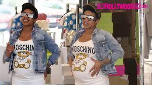 Keyshia Cole Shows Off Her Huge Baby Bump While Shopping At Moschino In West Hollywood 6 13 19 Youtube