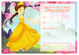 Carte d'invitation anniversaire princesse à imprimer gratuitement. Invitation Anniversaire Fille Princesse Disney Archives Invitation Anniversaire