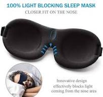 Sleep Mask 3 Pack, Upgraded 3D Contoured 100% Blackout Eye Mask for  Sleeping with Adjustable Strap, Comfortable