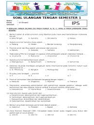 Soal uas ips kelas 6 semester 1 k13. Soal Uts Ips Kelas 6 Sd Semester 1 Ganjil Dan Kunci Jawaban