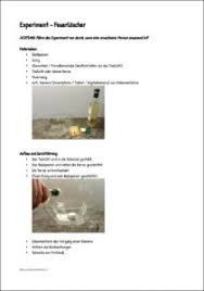 Products in a chemical reaction. Experiment Feuerloscher Leichter Unterrichten