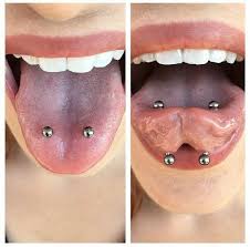 Piercing De Lengua Doble Doble Diversion Felizjueves Piercing Para Lengua Perforaciones Faciales Piercing En La Lengua
