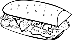 Image Result For Clipart Blackline Pictures Of A Peanut Butter Sandwich Food Coloring Pages Fast Food Breakfast Coloring Pages