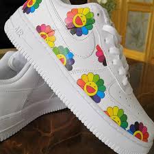 Takashi Murakami Flower Stickers For Custom Floral Vans Or Af1 Custom Shoes In 2020 Floral Vans Murakami Flower Takashi Murakami