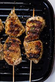 Garlic Herb Pork Fillet Skewers Simply Delicious Recipe Pork Fillet Recipes Pork Fillet Recipes