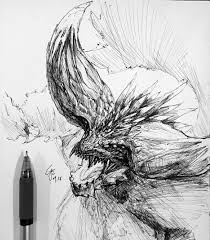 Nergigante X Kaiju 2018247 Art Design Drawing Sketch Practice Dailysketch Dailydrawing Withre Monster Hunter Art Monster Hunter Series Monster Hunter