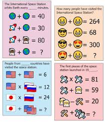 Edhelperku (ken ken) math puzzle pdfs. International Space Station Anniversary Emoji Math Nasa