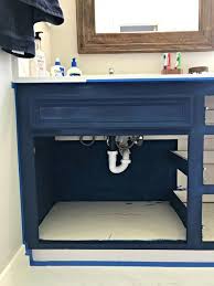 And another thing, just because you are using chalk paint, it does not mean that they have to be shabby looking or distressed. Blue Diy Chalk Paint Bathroom Vanity Makeover Abbotts At Home