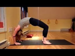 Working On Urdhva Dhanurasana And Eka Pada Urdhva Dhanurasana At The Wall Youtube Yoga Props Iyengar Yoga Yoga