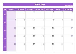 Download your free 2021 printable calendar. April 2021 Calendar Calendar Best