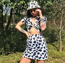 Alibaba.com offers 3,161 cow outfit products. Women Casual Two Piece Outfits Suits Crop Top And Skirt Set Dairy Cow Print Sexy 2 Piece Set Streetwear Bodycon Matching Sets Dress Suits Aliexpress