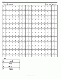 Print the pdf to use the worksheet. Ender Dragon Color By Number Coloring Squared Coloring Home