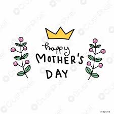 Frases graciosas de feliz día de las madres. Feliz Dia Madre Palabra Escritura A Mano Con Baya Vector De Stock Crushpixel