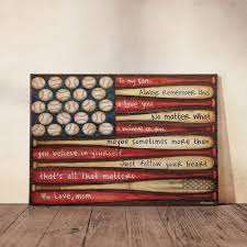 Check out our baseball wall art selection for the very best in unique or custom, handmade pieces from our prints shops. To My Son Baseball Canvas Prints Canvas Art Wall Art Prints Son Gifts Gift Ideas For Son Wall Art Decor Homewix
