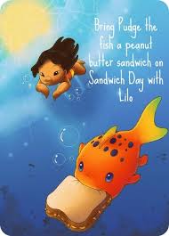 Bring Pudge The Fish A Peanut Butter Sandwich On Sandwich Day With Lilo Lelo And Stitch Lilo And Stitch 3 Disney Princess Art