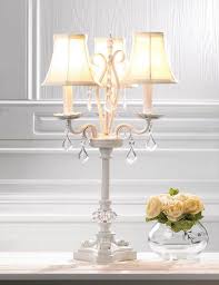 The Metal Framework Of This Deluxe Chandelier Table Lamp Features Curling Flourishes That Drip With Fac Chandelier Table Lamp White Table Lamp White Chandelier