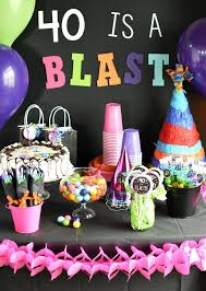 40th Birthday Decorations For Her 40th Birthday Party Ideas 40 Is A Blast 40th Birthday Celebration Ideas 40th Birthday Parties 40th Birthday Party Decorations