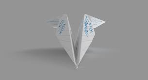 3d Model Paper Plane Child Kid Newspaper School Origami Folder Fold Air Fly Airplane School Homewo Paper Plane Bunny Origami Christmas Origami