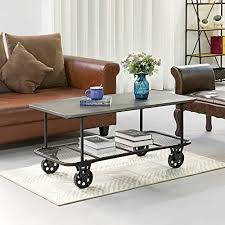 Four stationary wheels and 2 handles round out its realistic appearance. Firstime Co Winfield Industrial Cart Coffee Table American Crafted Dark Silver 44 5 X 21 5 X 20 5 From Firstime Co Accuweather Shop