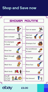 Shower Routine Chart Autism Special Needs Shower Routine Routine Chart Charts For Kids