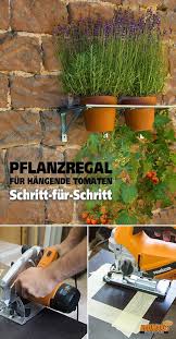 Pflanzregal Fur Hangende Tomaten Bauen Pflanzen Krautergarten Anlegen Diy Ideen Garten