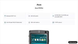 Asus M530w Full Device Specifications ...